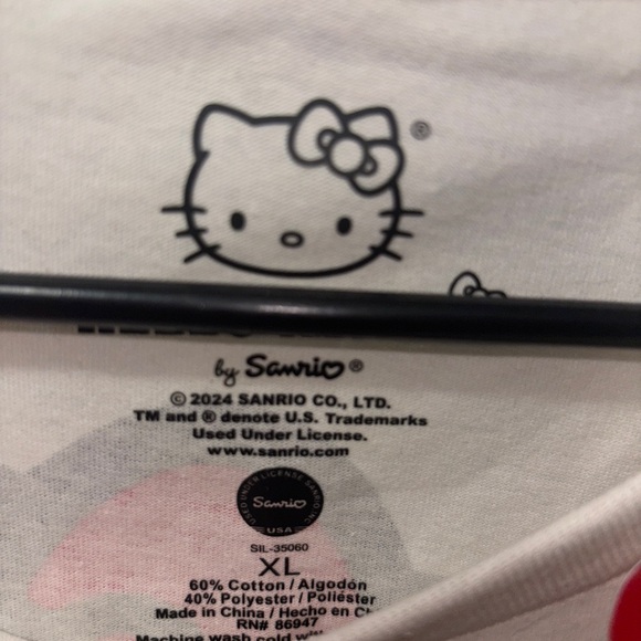Hello Kitty by Sanrio Women’s Oversized Kawaii Graphic Tee NWT - Picture 5 of 11